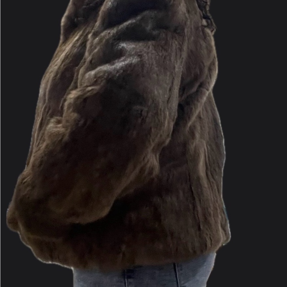 Luxurious Brown Rabbit Fur Jacket - Picture 2 of 6